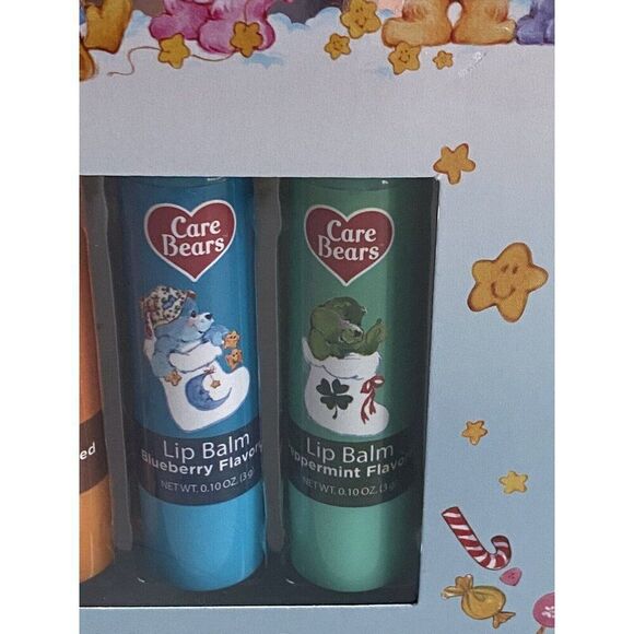 4 Pack Taste Beauty Care Bears Lip Balms Cherry Pecan Pie Blueberry Peppermint - Picture 5 of 10